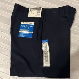 NWT mens Haggar navy pants 36 x 29
